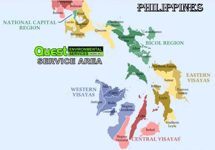 Quest Environmental Services Philippines Service Area Map